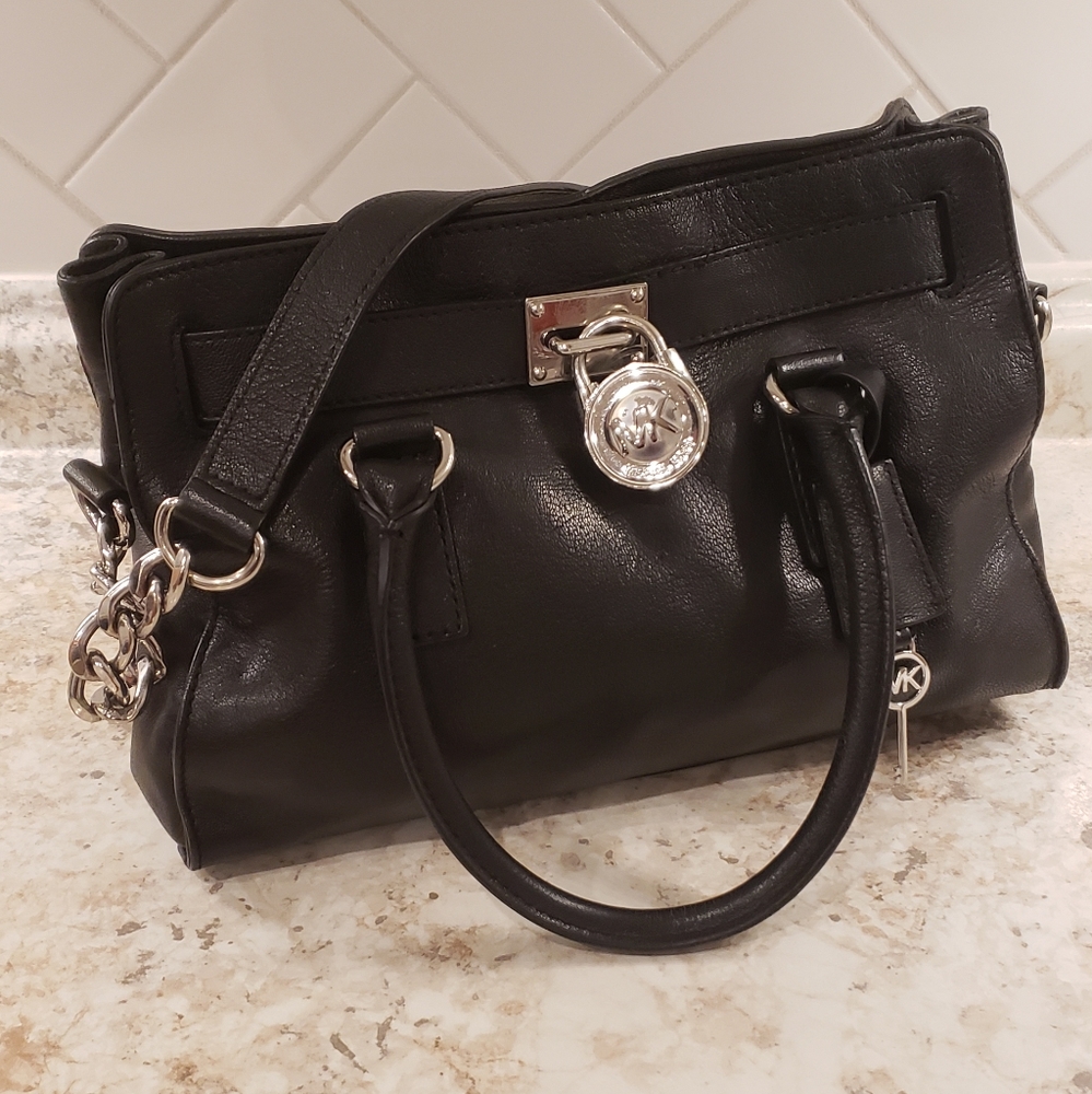 michael kors soft leather satchel purse